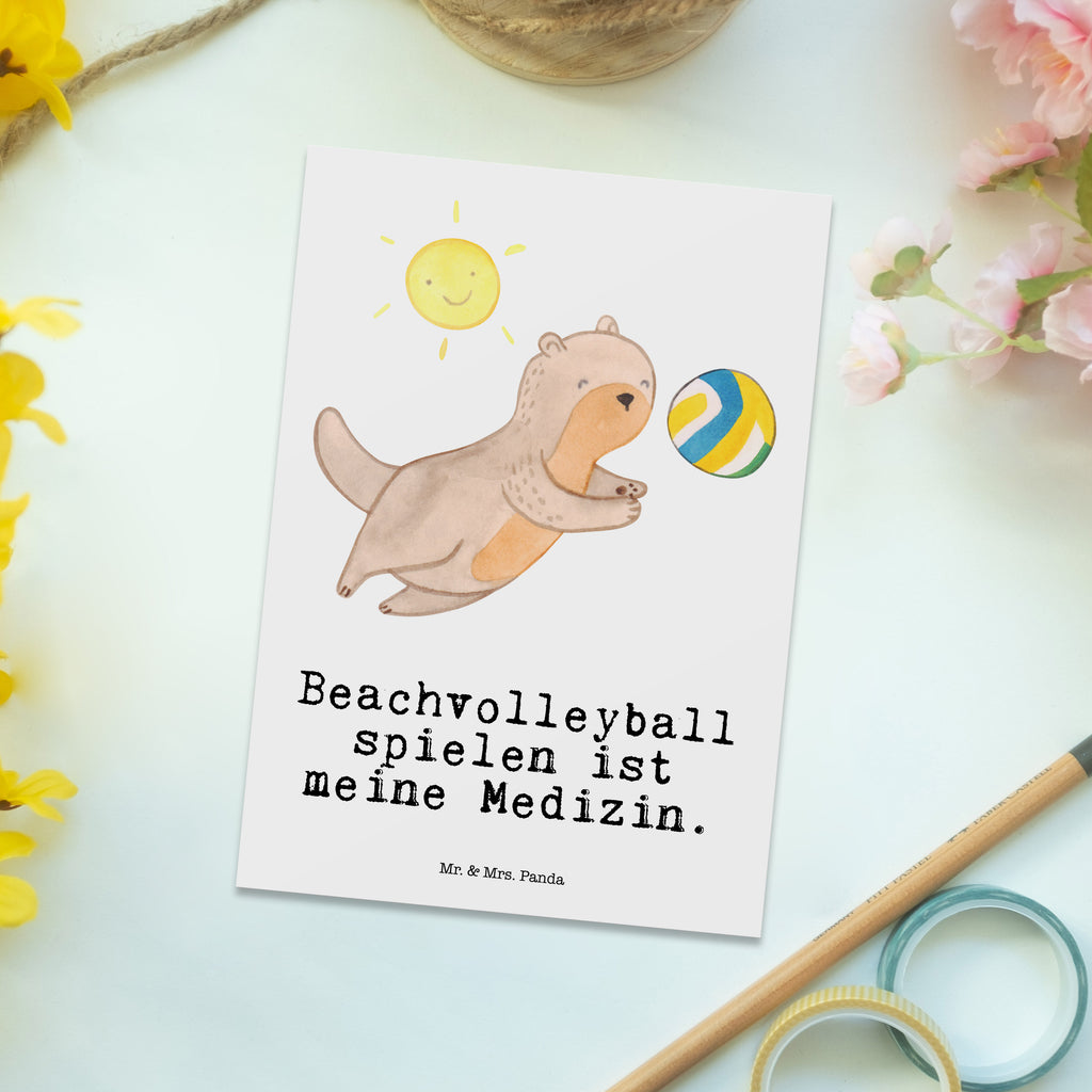 Postkarte Otter Beachvolleyball Medizin Geschenkkarte, Grußkarte, Karte, Einladung, Ansichtskarte, Geburtstagskarte, Einladungskarte, Dankeskarte, Geschenk, Sport, Sportart, Hobby, Schenken, Danke, Dankeschön, Auszeichnung, Gewinn, Sportler, Beachvolleyball, Volleyball, Ballsport, Volleyballturnier, Strandvolleyball, Sandvolleyball, Strandballspielen, Outdoor-Volleyball, Strand-Ballsport