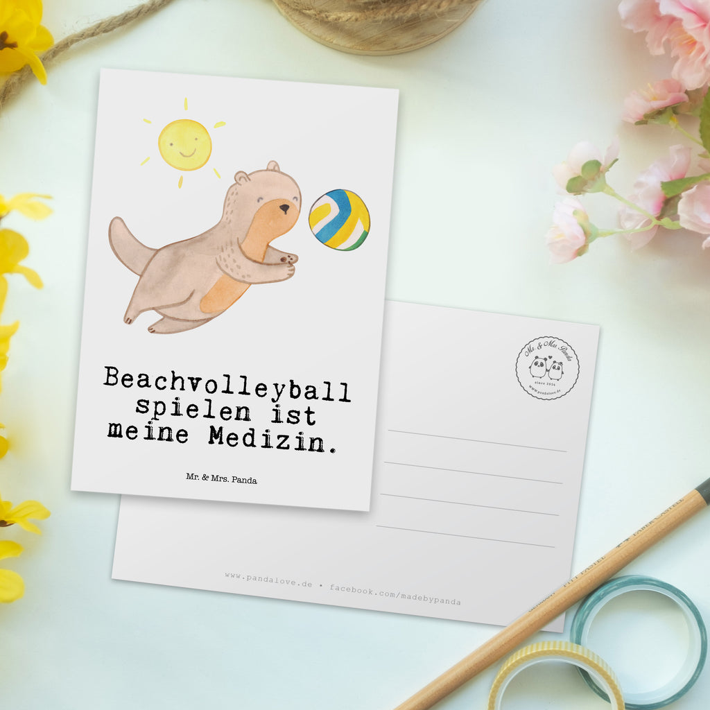 Postkarte Otter Beachvolleyball Medizin Geschenkkarte, Grußkarte, Karte, Einladung, Ansichtskarte, Geburtstagskarte, Einladungskarte, Dankeskarte, Geschenk, Sport, Sportart, Hobby, Schenken, Danke, Dankeschön, Auszeichnung, Gewinn, Sportler, Beachvolleyball, Volleyball, Ballsport, Volleyballturnier, Strandvolleyball, Sandvolleyball, Strandballspielen, Outdoor-Volleyball, Strand-Ballsport