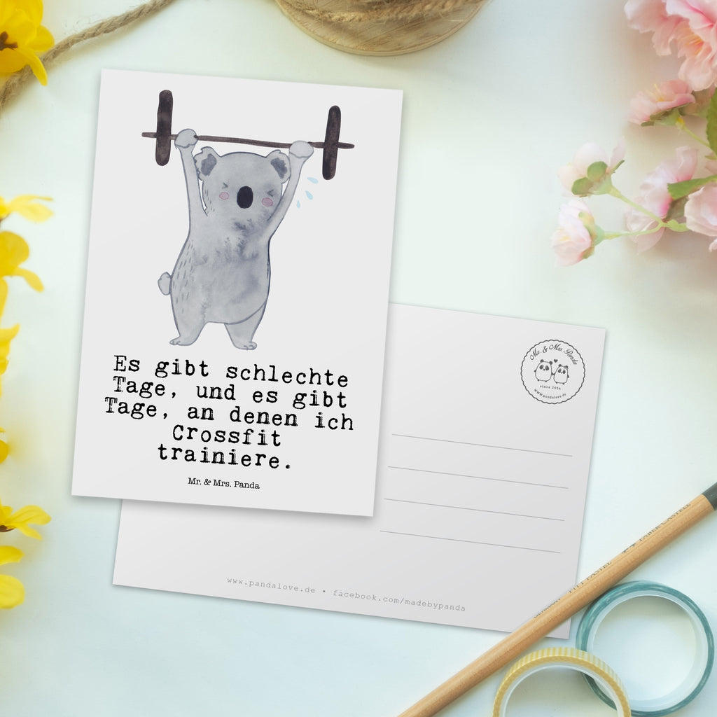 Postkarte Koala Crossfit Tage Geschenkkarte, Grußkarte, Karte, Einladung, Ansichtskarte, Geburtstagskarte, Einladungskarte, Dankeskarte, Geschenk, Sport, Sportart, Hobby, Schenken, Danke, Dankeschön, Auszeichnung, Gewinn, Sportler, Crossfit, Wettkampfsport, Sportschule