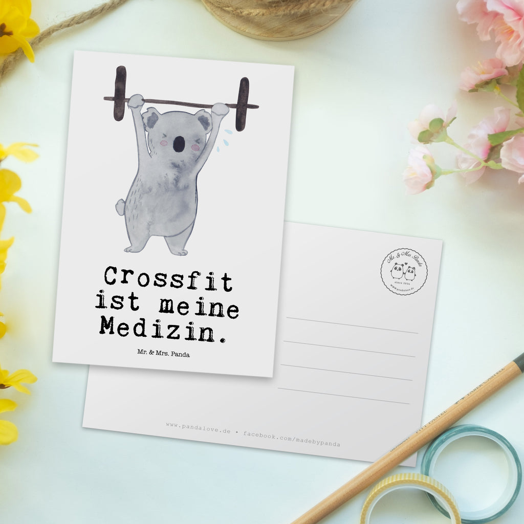 Postkarte Koala Crossfit Medizin Geschenkkarte, Grußkarte, Karte, Einladung, Ansichtskarte, Geburtstagskarte, Einladungskarte, Dankeskarte, Geschenk, Sport, Sportart, Hobby, Schenken, Danke, Dankeschön, Auszeichnung, Gewinn, Sportler, Crossfit, Wettkampfsport, Sportschule