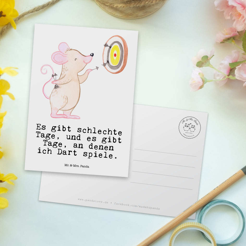 Postkarte Maus Dart spielen Tage Geschenkkarte, Grußkarte, Karte, Einladung, Ansichtskarte, Geburtstagskarte, Einladungskarte, Dankeskarte, Geschenk, Sport, Sportart, Hobby, Schenken, Danke, Dankeschön, Auszeichnung, Gewinn, Sportler, Dart spielen, Darten, Darts, Dart Turnier