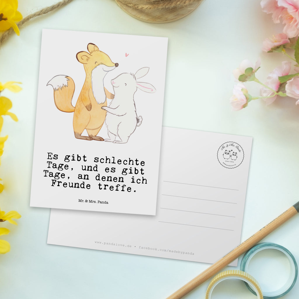Postkarte Fuchs Hase Freunde treffen Tage Geschenkkarte, Grußkarte, Karte, Einladung, Ansichtskarte, Geburtstagskarte, Einladungskarte, Dankeskarte, Geschenk, Sport, Sportart, Hobby, Schenken, Danke, Dankeschön, Auszeichnung, Gewinn, Sportler, Freunde treffen