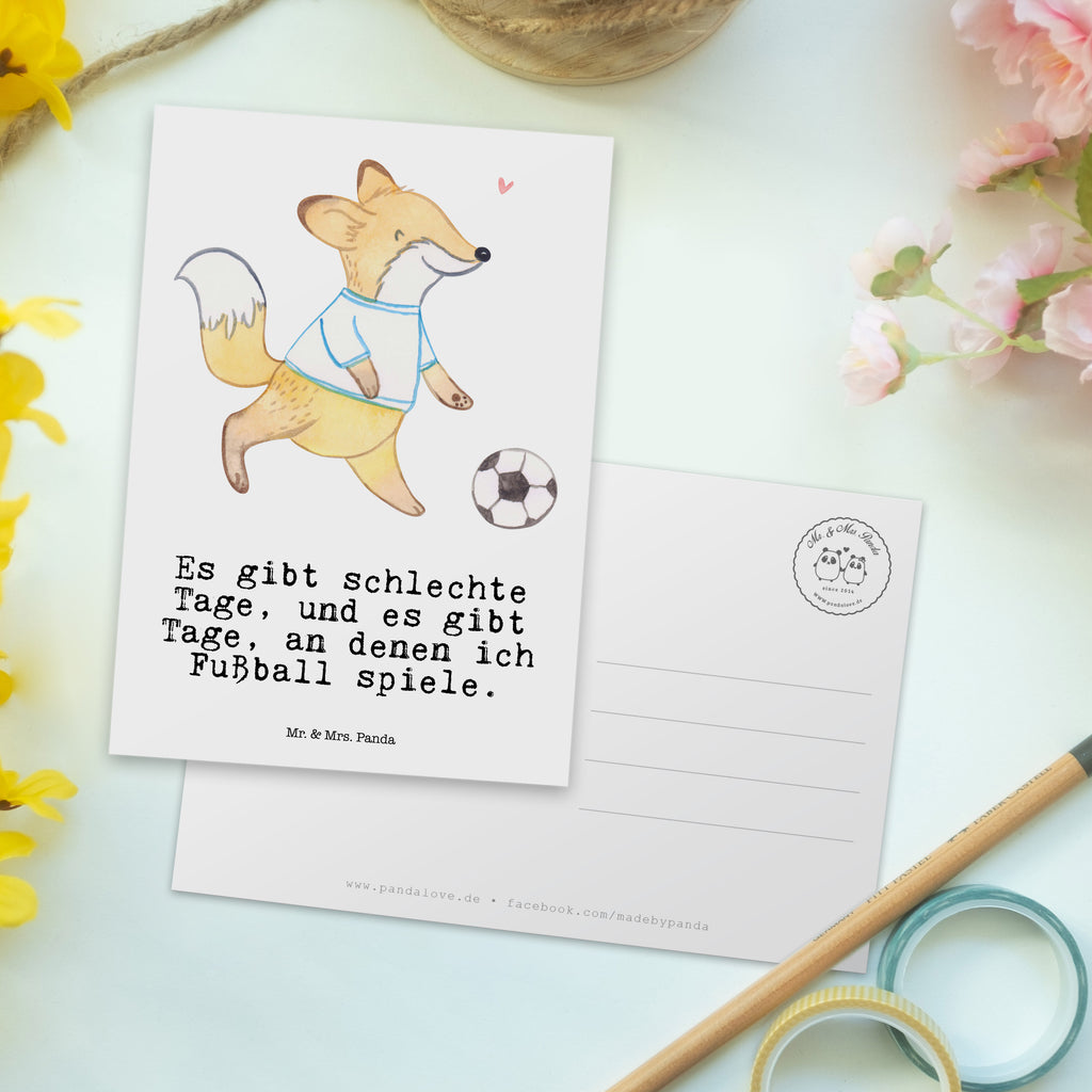 Postkarte Fuchs Fußball spielen Tage Geschenkkarte, Grußkarte, Karte, Einladung, Ansichtskarte, Geburtstagskarte, Einladungskarte, Dankeskarte, Geschenk, Sport, Sportart, Hobby, Schenken, Danke, Dankeschön, Auszeichnung, Gewinn, Sportler, Fußball spielen, Fußballtraining, Fußballverein, Fußballmannschaft, Fußball Turnier, Punktspiele, Fußball
