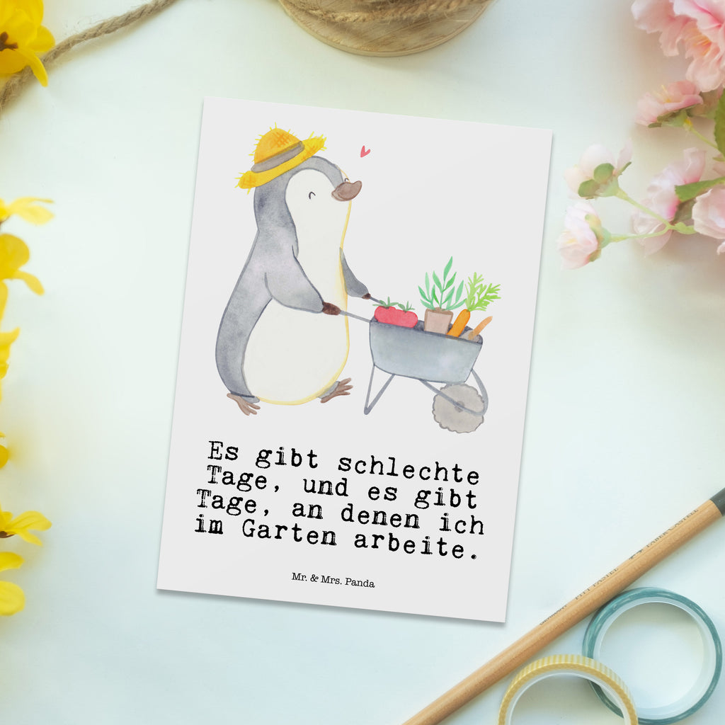 Postkarte Pinguin Gartenarbeit Tage Geschenkkarte, Grußkarte, Karte, Einladung, Ansichtskarte, Geburtstagskarte, Einladungskarte, Dankeskarte, Geschenk, Sport, Sportart, Hobby, Schenken, Danke, Dankeschön, Auszeichnung, Gewinn, Sportler, Gartenarbeit, Urban gardening, Gärtnern, Gartenpflege