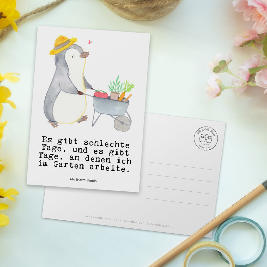 Postkarte Pinguin Gartenarbeit Tage Geschenkkarte, Grußkarte, Karte, Einladung, Ansichtskarte, Geburtstagskarte, Einladungskarte, Dankeskarte, Geschenk, Sport, Sportart, Hobby, Schenken, Danke, Dankeschön, Auszeichnung, Gewinn, Sportler, Gartenarbeit, Urban gardening, Gärtnern, Gartenpflege