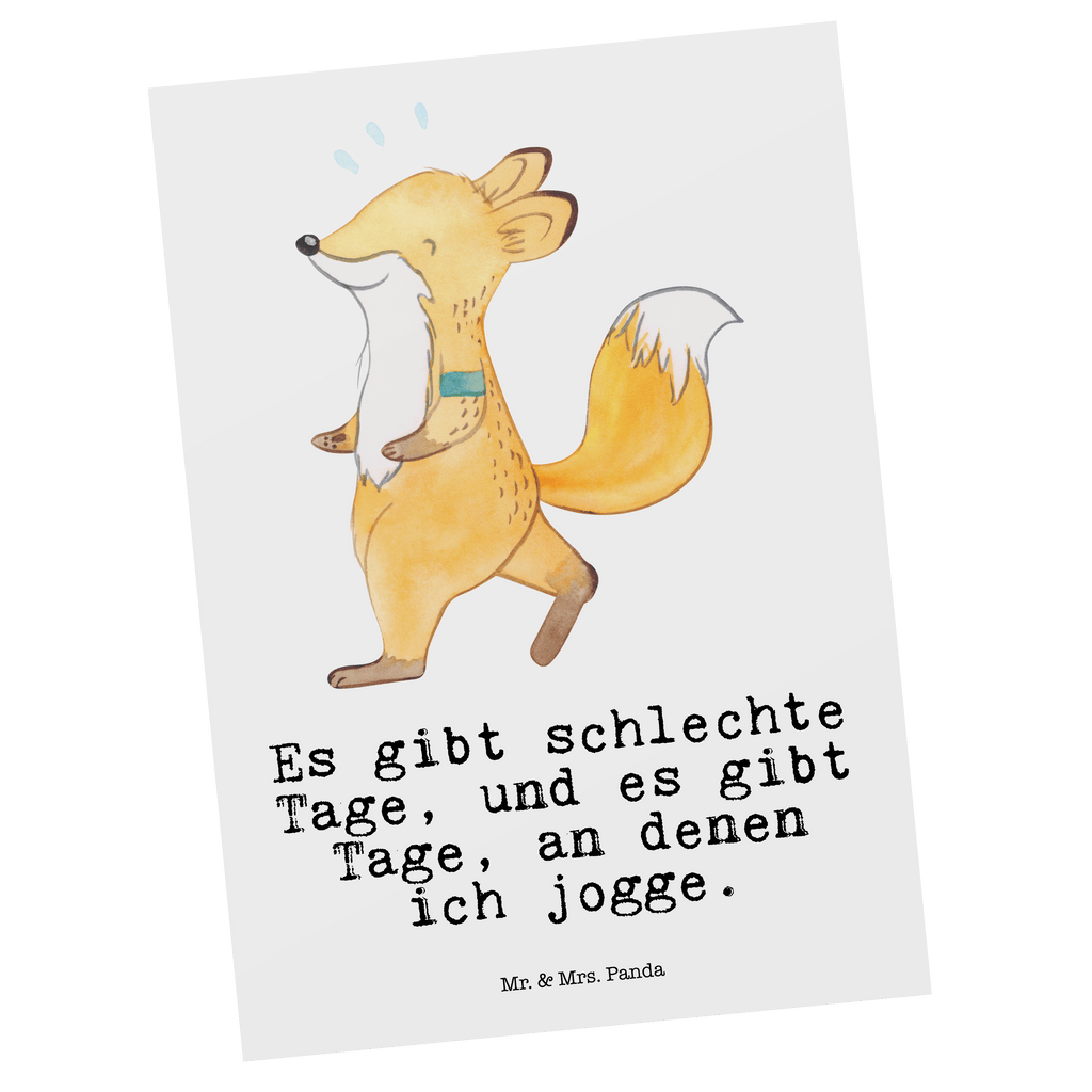 Postkarte Fuchs Joggen Tage Geschenkkarte, Grußkarte, Karte, Einladung, Ansichtskarte, Geburtstagskarte, Einladungskarte, Dankeskarte, Geschenk, Sport, Sportart, Hobby, Schenken, Danke, Dankeschön, Auszeichnung, Gewinn, Sportler, Joggen, Dauerlauf, Laufsport, Laufen