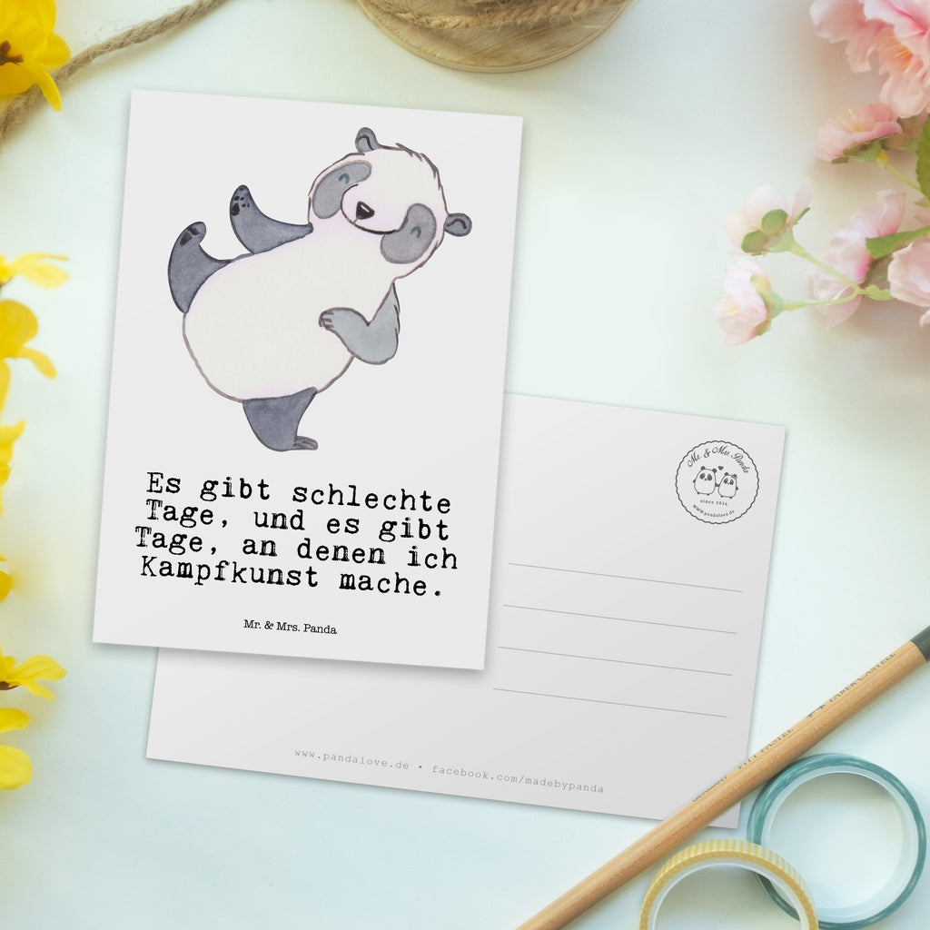Postkarte Panda Kampfkunst Tage Geschenkkarte, Grußkarte, Karte, Einladung, Ansichtskarte, Geburtstagskarte, Einladungskarte, Dankeskarte, Geschenk, Sport, Sportart, Hobby, Schenken, Danke, Dankeschön, Auszeichnung, Gewinn, Sportler, Kampfkunst, Kampfsportarten, Selbstverteidigung