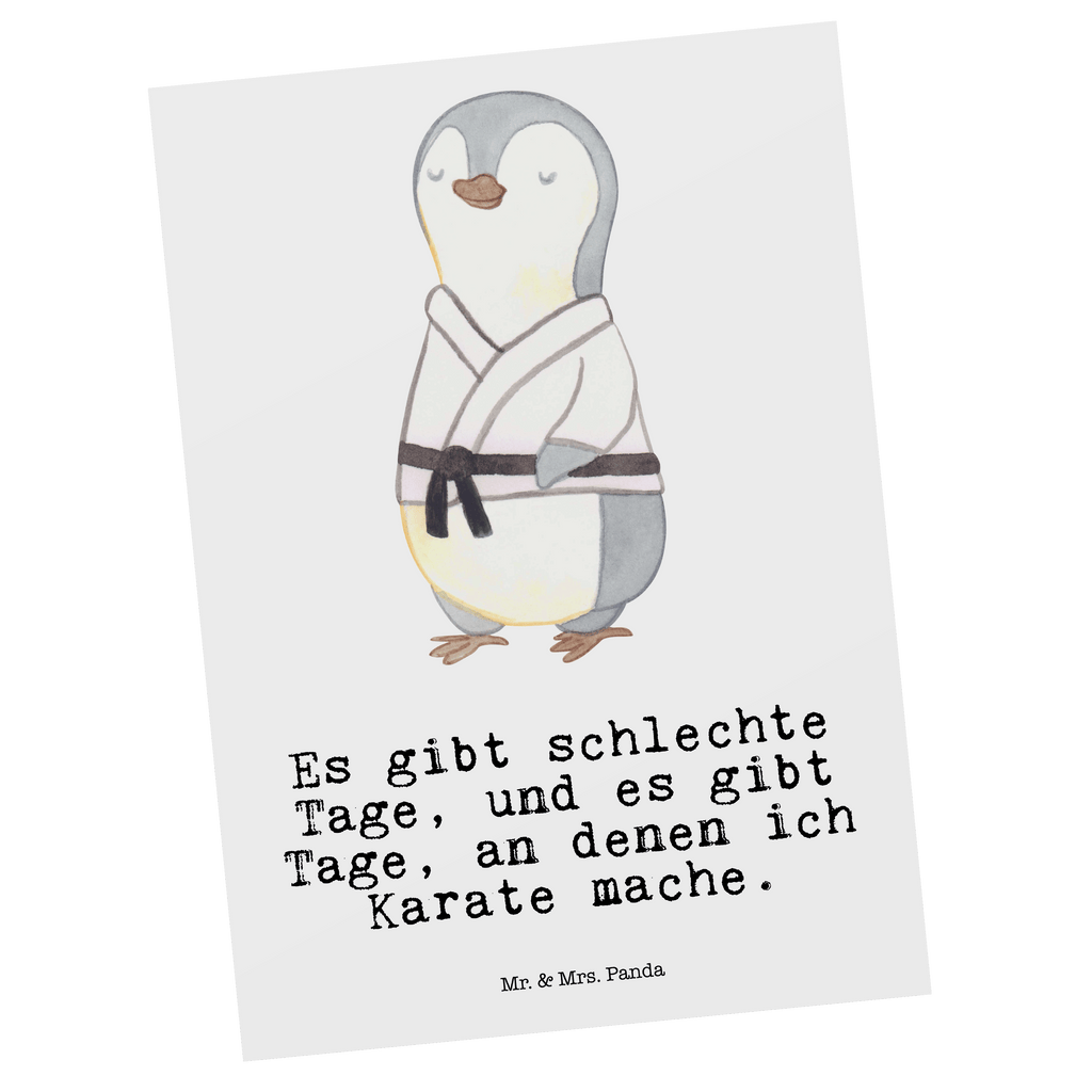Postkarte Pinguin Karate Tage Geschenkkarte, Grußkarte, Karte, Einladung, Ansichtskarte, Geburtstagskarte, Einladungskarte, Dankeskarte, Geschenk, Sport, Sportart, Hobby, Schenken, Danke, Dankeschön, Auszeichnung, Gewinn, Sportler, Karate, Kampfsportart, Selbstverteidigung, Kampfkunst, Karate Verein
