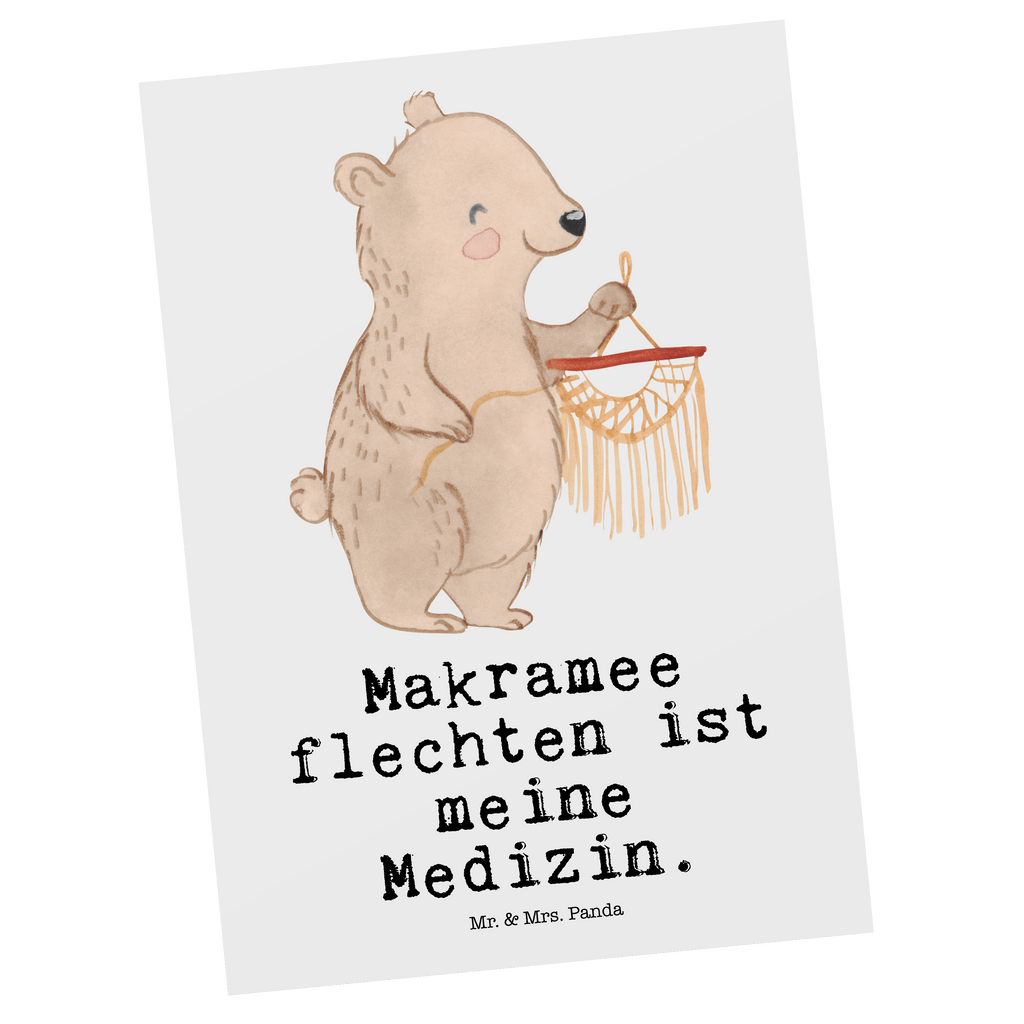 Postkarte Bär Makramee Medizin Geschenkkarte, Grußkarte, Karte, Einladung, Ansichtskarte, Geburtstagskarte, Einladungskarte, Dankeskarte, Geschenk, Sport, Sportart, Hobby, Schenken, Danke, Dankeschön, Auszeichnung, Gewinn, Sportler, Makramee, Basteln, Basteln mit Makramee