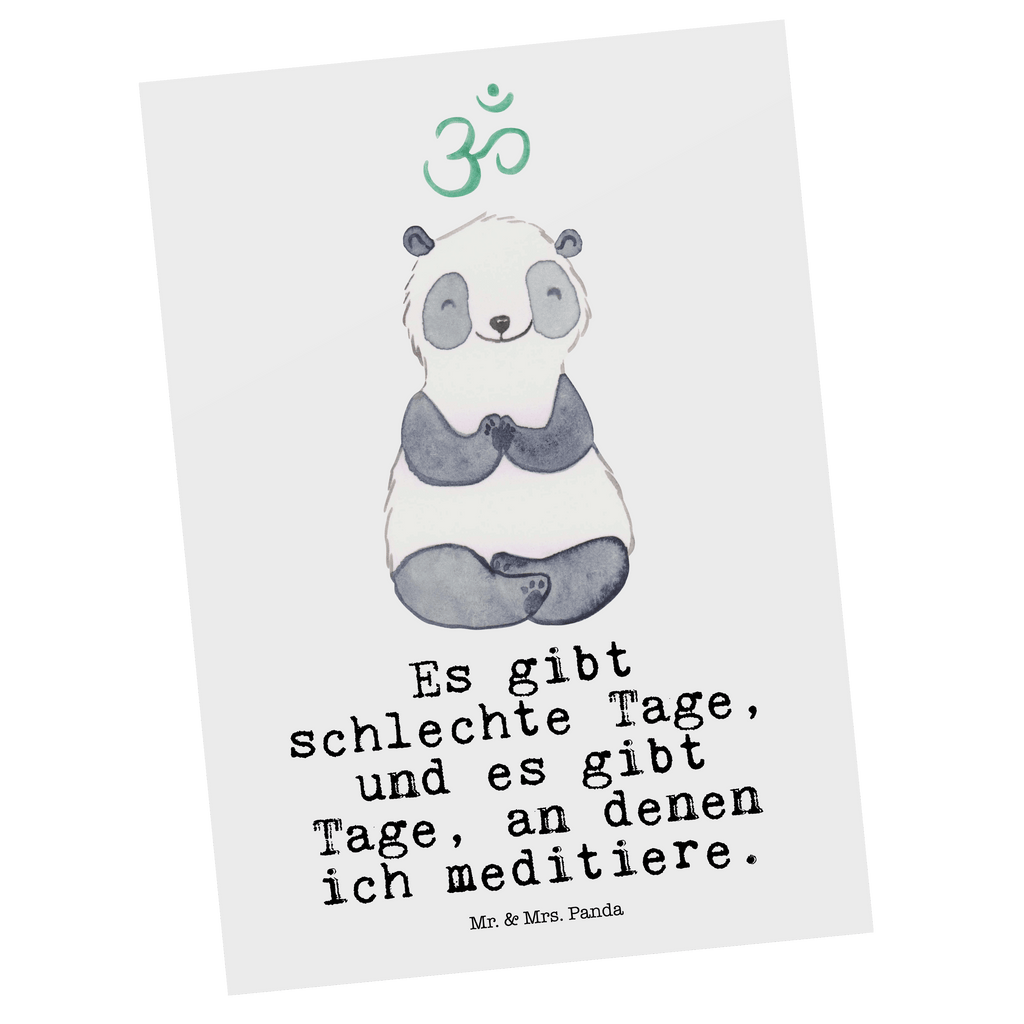 Postkarte Panda Meditieren Tage Geschenkkarte, Grußkarte, Karte, Einladung, Ansichtskarte, Geburtstagskarte, Einladungskarte, Dankeskarte, Geschenk, Sport, Sportart, Hobby, Schenken, Danke, Dankeschön, Auszeichnung, Gewinn, Sportler, Meditieren, Meditation, Meditationskurs