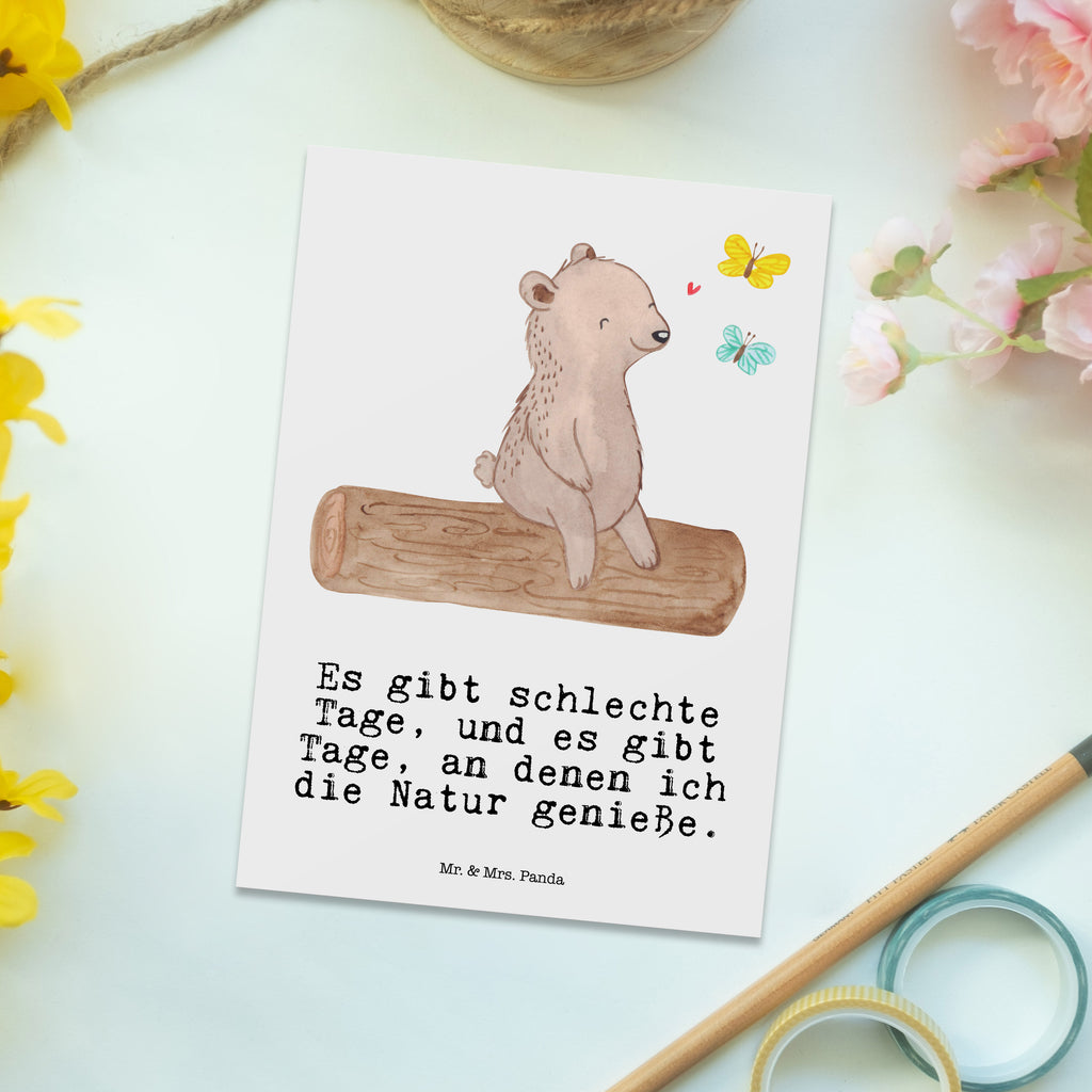 Postkarte Bär Naturliebhaber Tage Geschenkkarte, Grußkarte, Karte, Einladung, Ansichtskarte, Geburtstagskarte, Einladungskarte, Dankeskarte, Geschenk, Sport, Sportart, Hobby, Schenken, Danke, Dankeschön, Auszeichnung, Gewinn, Sportler, Naturliebhaber, Outdoor, Wandern, Nature Lover