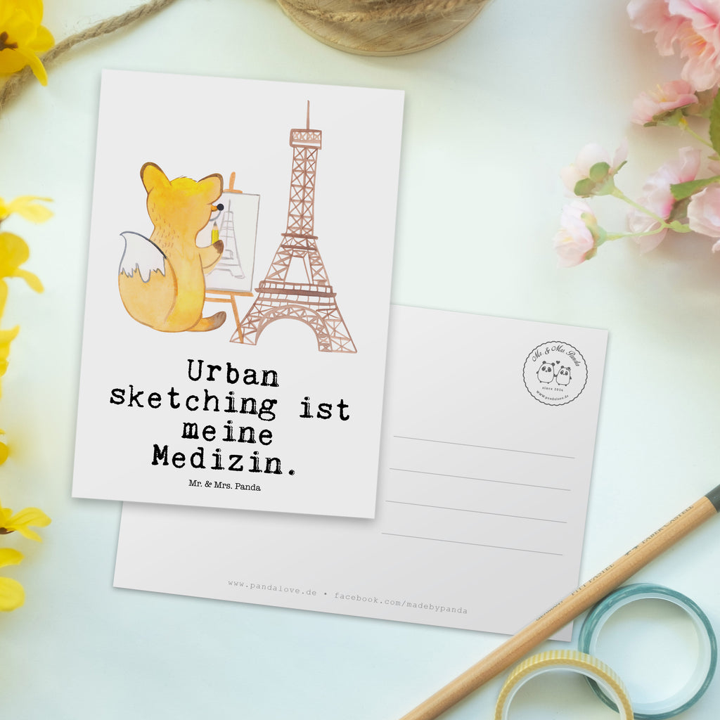 Postkarte Fuchs Urban sketching Medizin Geschenkkarte, Grußkarte, Karte, Einladung, Ansichtskarte, Geburtstagskarte, Einladungskarte, Dankeskarte, Geschenk, Sport, Sportart, Hobby, Schenken, Danke, Dankeschön, Auszeichnung, Gewinn, Sportler, Urban Sketching, Zeichnen, Künstler, Malen, Zeichenschule