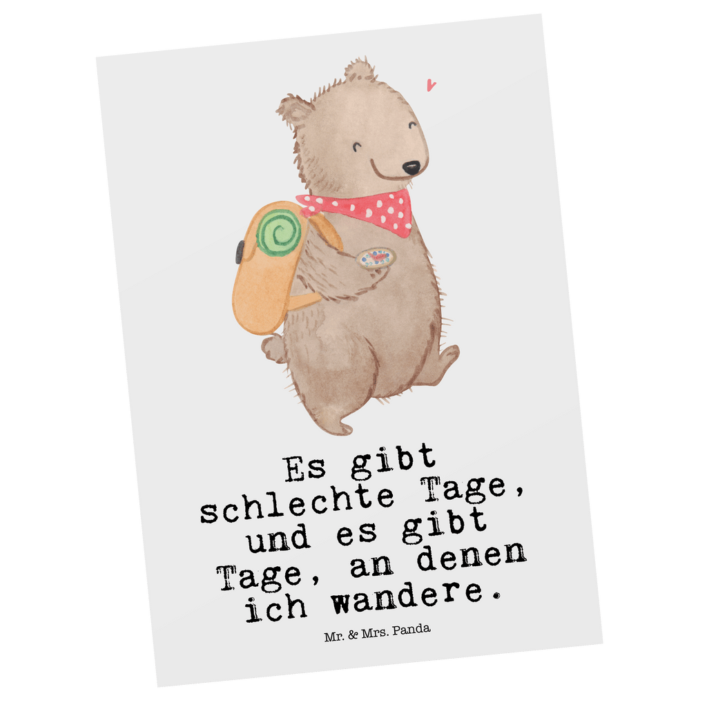 Postkarte Bär Wandern Tage Geschenkkarte, Grußkarte, Karte, Einladung, Ansichtskarte, Geburtstagskarte, Einladungskarte, Dankeskarte, Geschenk, Sport, Sportart, Hobby, Schenken, Danke, Dankeschön, Auszeichnung, Gewinn, Sportler, Wandern, Bergsteigen, Wintertouren, Outdoor Sport, Freizeitsport, Spazieren, Natur entdecken