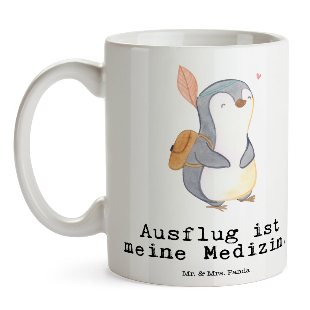 Tasse Pinguin Ausflug Medizin Ausflüge machen, reisen, Ausflug, Ausflugsziele Becher, Kaffeetasse, Kaffeebecher, Tee, Frühstück, Büro  Geschenk, Sport, Sportart, Hobby, Schenken, Danke, Dankeschön, Auszeichnung, Gewinn, Sportler