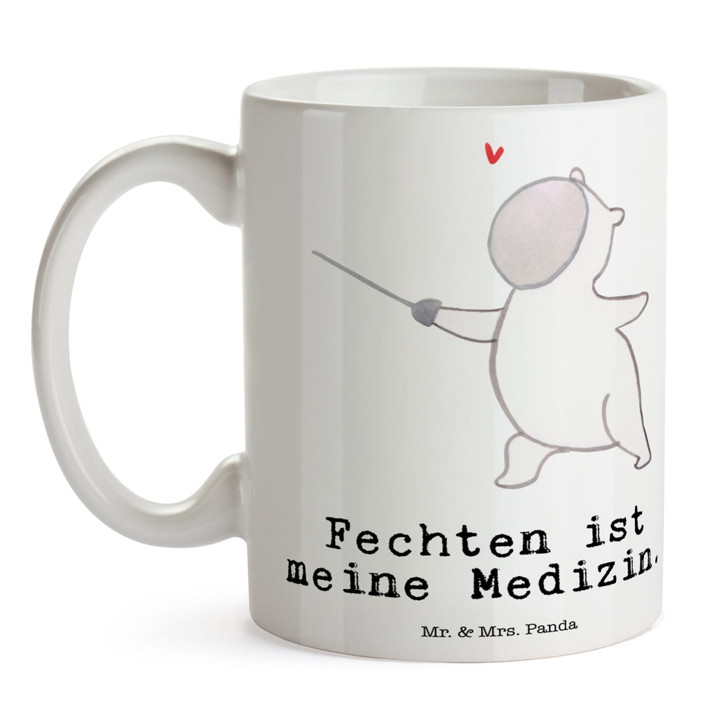 Tasse Panda Fechten Medizin Fechten, Fechter Bund, Fecht Verein, Fecht Club Becher, Kaffeetasse, Kaffeebecher, Tee, Frühstück, Büro  Geschenk, Sport, Sportart, Hobby, Schenken, Danke, Dankeschön, Auszeichnung, Gewinn, Sportler