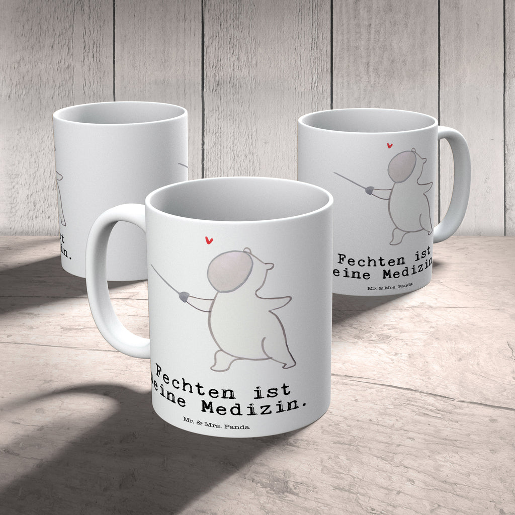 Tasse Panda Fechten Medizin Fechten, Fechter Bund, Fecht Verein, Fecht Club Becher, Kaffeetasse, Kaffeebecher, Tee, Frühstück, Büro  Geschenk, Sport, Sportart, Hobby, Schenken, Danke, Dankeschön, Auszeichnung, Gewinn, Sportler