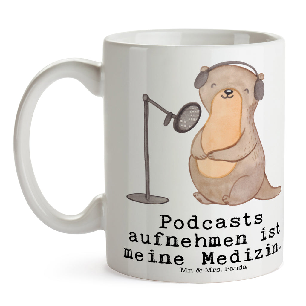 Tasse Otter Podcast aufnehmen Medizin Podcast aufnehmen, Podcast produzieren, Podcasterin, Podcaster Becher, Kaffeetasse, Kaffeebecher, Tee, Frühstück, Büro  Geschenk, Sport, Sportart, Hobby, Schenken, Danke, Dankeschön, Auszeichnung, Gewinn, Sportler