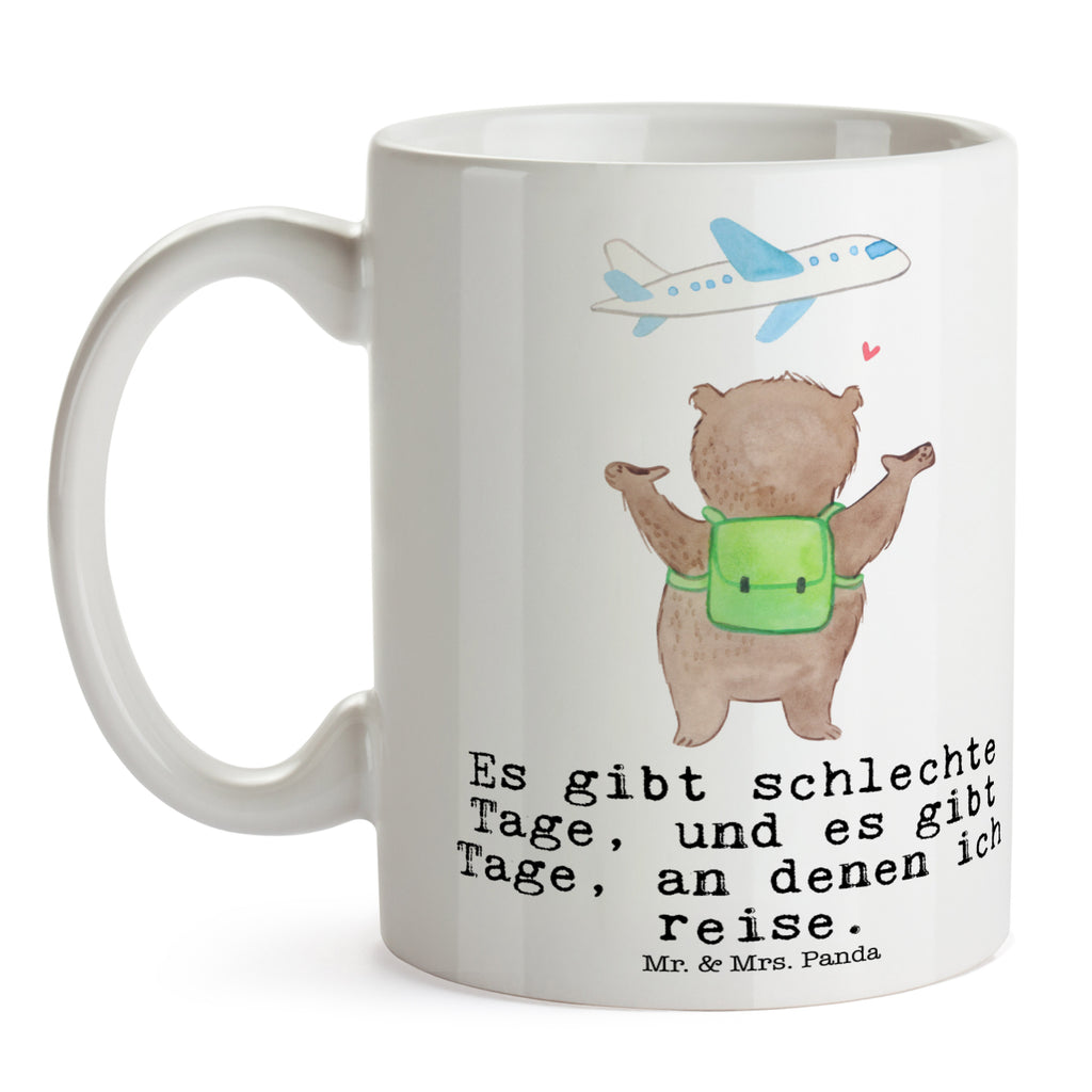 Tasse Bär Reisen Tage Reisen, Weltreise, Urlaub, Urlaube, Auslandsjahr, Austauschjahr, Schüleraustausch, Reisegruppe, Reiseveranstalter, Reisebüro Becher, Kaffeetasse, Kaffeebecher, Tee, Frühstück, Büro  Geschenk, Sport, Sportart, Hobby, Schenken, Danke, Dankeschön, Auszeichnung, Gewinn, Sportler
