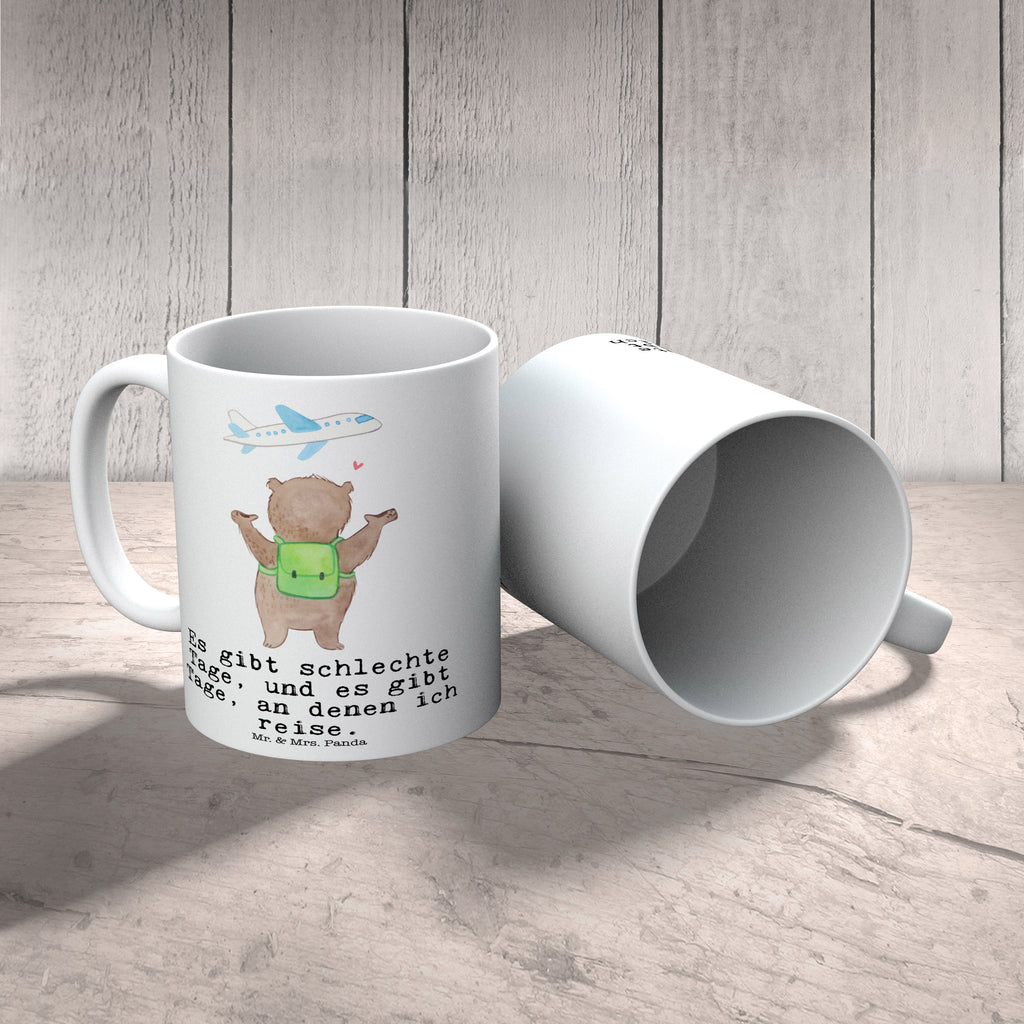 Tasse Bär Reisen Tage Reisen, Weltreise, Urlaub, Urlaube, Auslandsjahr, Austauschjahr, Schüleraustausch, Reisegruppe, Reiseveranstalter, Reisebüro Becher, Kaffeetasse, Kaffeebecher, Tee, Frühstück, Büro  Geschenk, Sport, Sportart, Hobby, Schenken, Danke, Dankeschön, Auszeichnung, Gewinn, Sportler