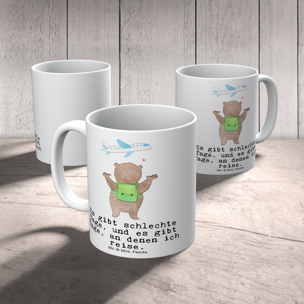 Tasse Bär Reisen Tage Reisen, Weltreise, Urlaub, Urlaube, Auslandsjahr, Austauschjahr, Schüleraustausch, Reisegruppe, Reiseveranstalter, Reisebüro Becher, Kaffeetasse, Kaffeebecher, Tee, Frühstück, Büro  Geschenk, Sport, Sportart, Hobby, Schenken, Danke, Dankeschön, Auszeichnung, Gewinn, Sportler