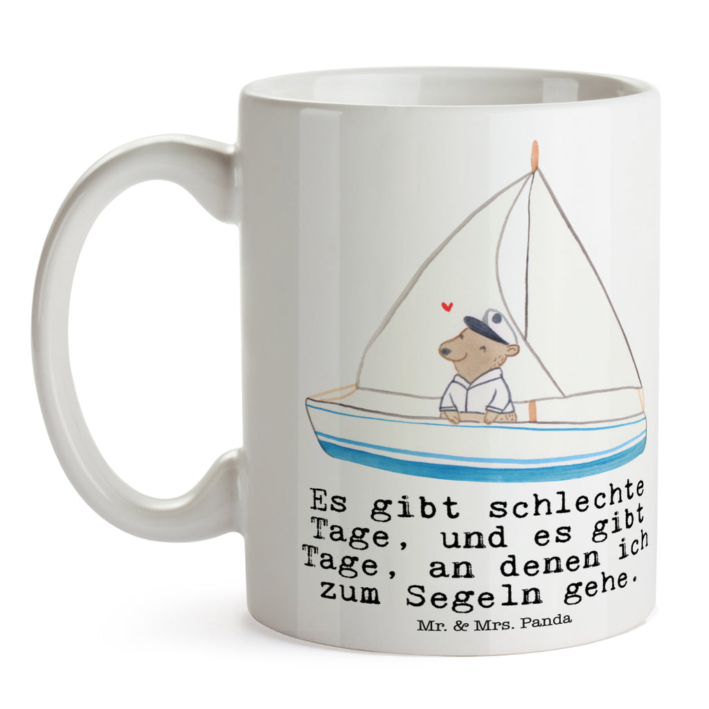 Tasse Bär Segeln Tage segeln, Segeltörn, Segelboot, Segelschule, Yachtclub Becher, Kaffeetasse, Kaffeebecher, Tee, Frühstück, Büro  Geschenk, Sport, Sportart, Hobby, Schenken, Danke, Dankeschön, Auszeichnung, Gewinn, Sportler