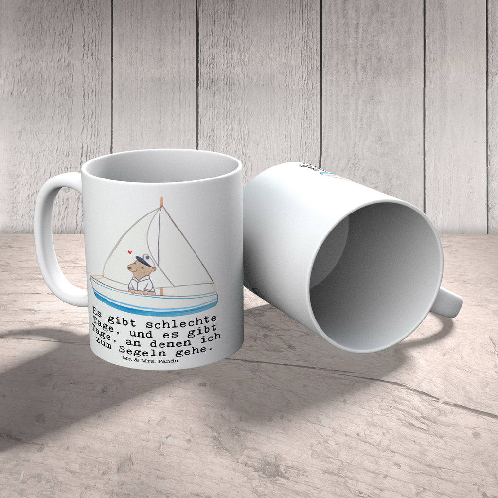 Tasse Bär Segeln Tage segeln, Segeltörn, Segelboot, Segelschule, Yachtclub Becher, Kaffeetasse, Kaffeebecher, Tee, Frühstück, Büro  Geschenk, Sport, Sportart, Hobby, Schenken, Danke, Dankeschön, Auszeichnung, Gewinn, Sportler