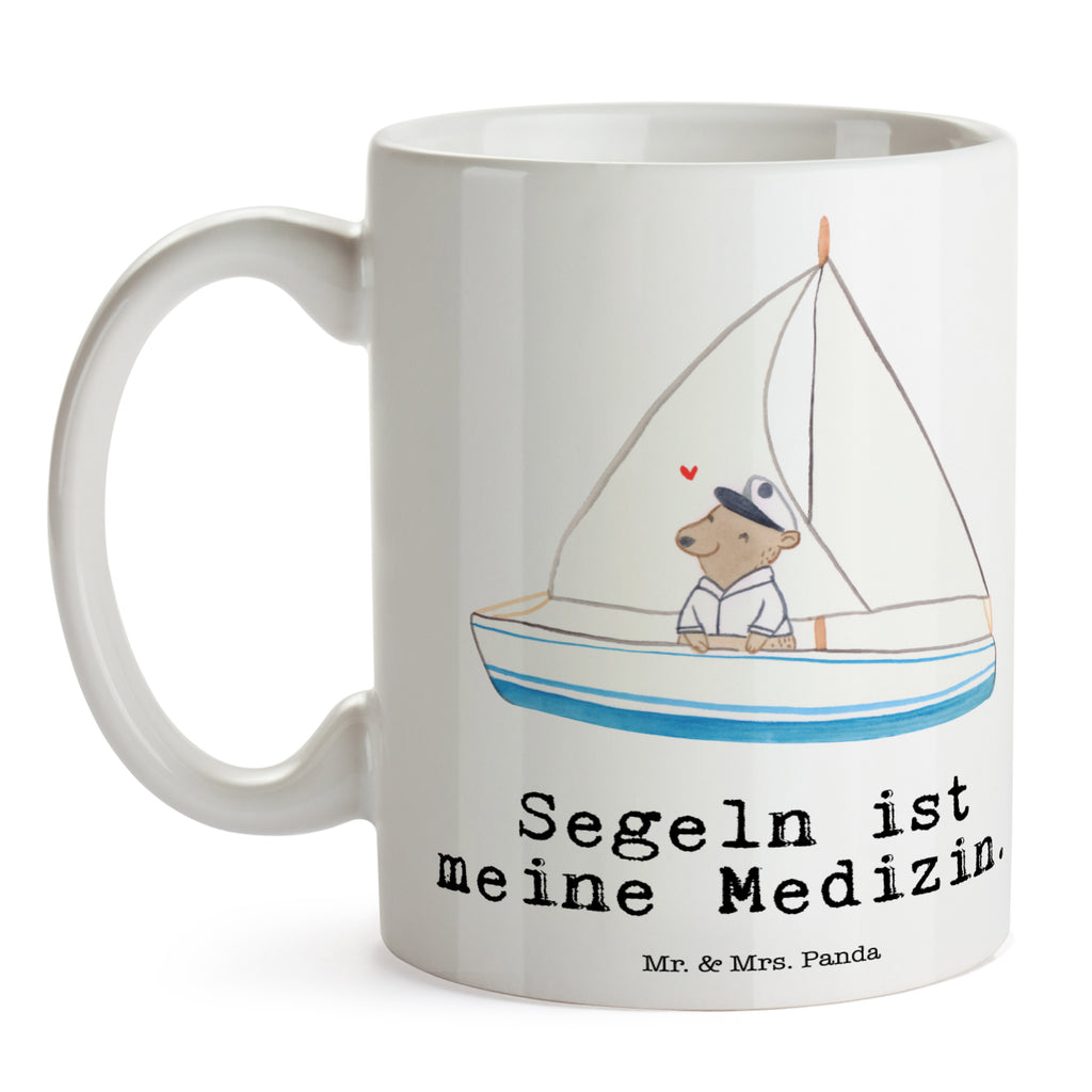 Tasse Bär Segeln Medizin segeln, Segeltörn, Segelboot, Segelschule, Yachtclub Becher, Kaffeetasse, Kaffeebecher, Tee, Frühstück, Büro  Geschenk, Sport, Sportart, Hobby, Schenken, Danke, Dankeschön, Auszeichnung, Gewinn, Sportler