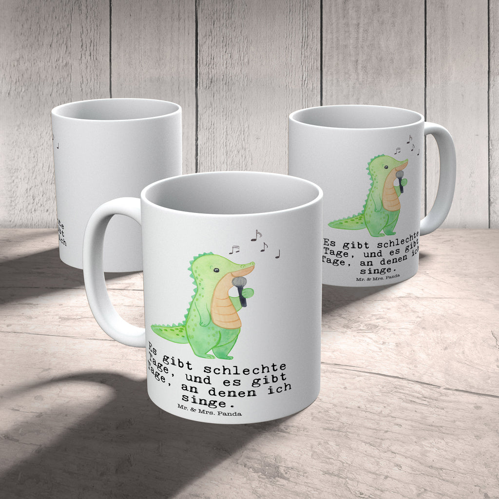 Tasse Krokodil Singen Tage Singen, Band, Live Auftritt, Gesang, Hobbysänger Becher, Kaffeetasse, Kaffeebecher, Tee, Frühstück, Büro  Geschenk, Sport, Sportart, Hobby, Schenken, Danke, Dankeschön, Auszeichnung, Gewinn, Sportler