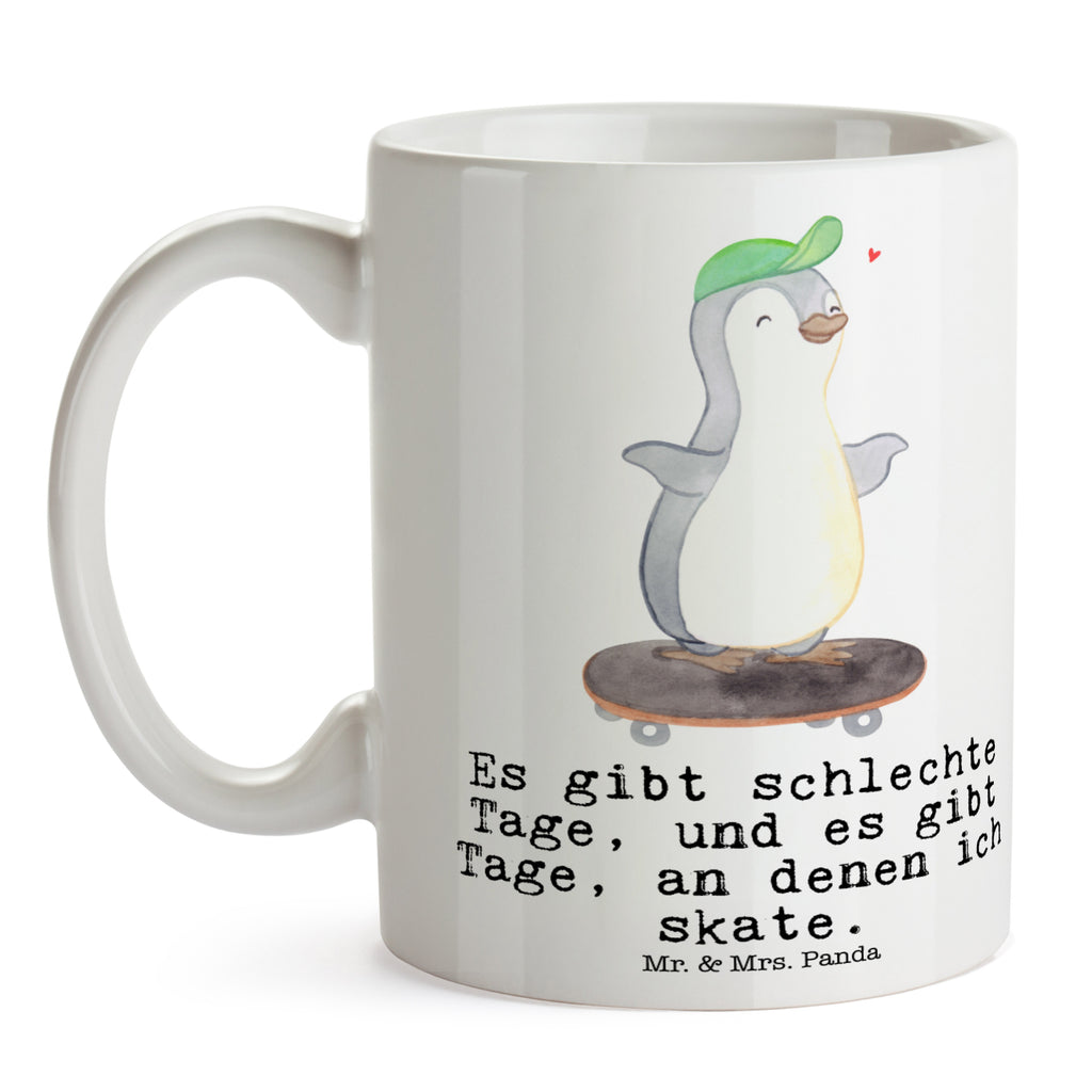 Tasse Pinguin Skateboarden Tage Skateboarden, Skateboard fahren, Skaten, Skateboard, Skateplatz Becher, Kaffeetasse, Kaffeebecher, Tee, Frühstück, Büro  Geschenk, Sport, Sportart, Hobby, Schenken, Danke, Dankeschön, Auszeichnung, Gewinn, Sportler