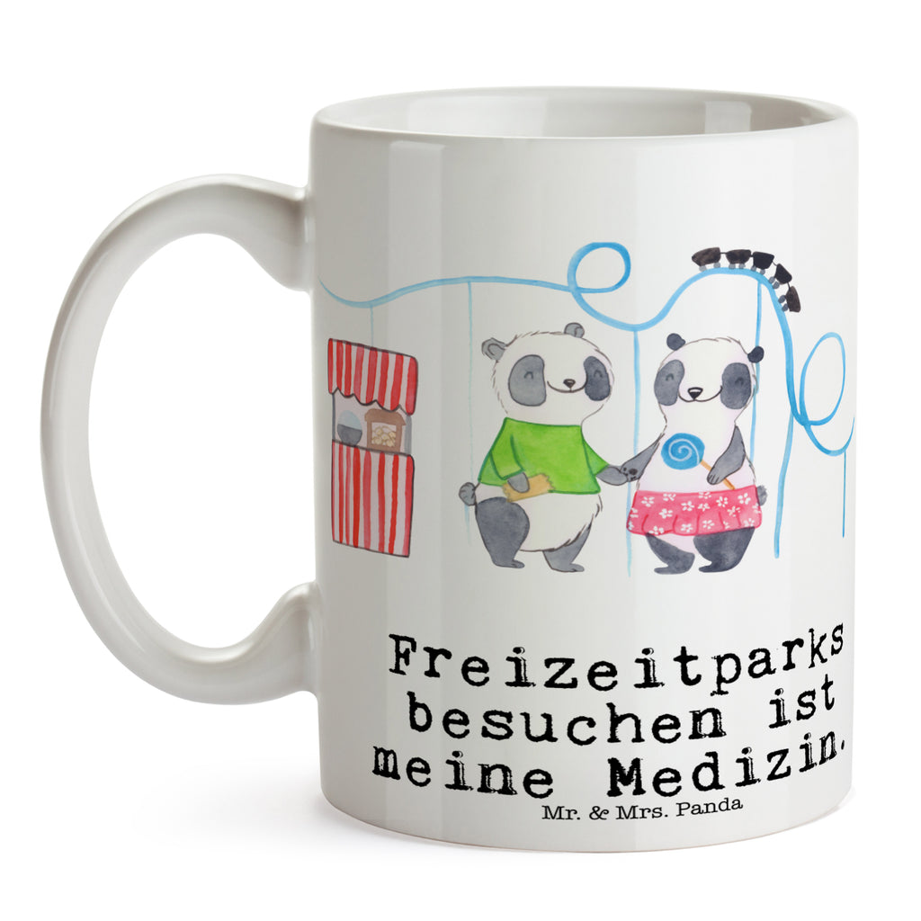 Tasse Pandas Freizeitpark besuchen Medizin Freizeitpark besuchen, Achterbahn fahren Becher, Kaffeetasse, Kaffeebecher, Tee, Frühstück, Büro  Geschenk, Sport, Sportart, Hobby, Schenken, Danke, Dankeschön, Auszeichnung, Gewinn, Sportler