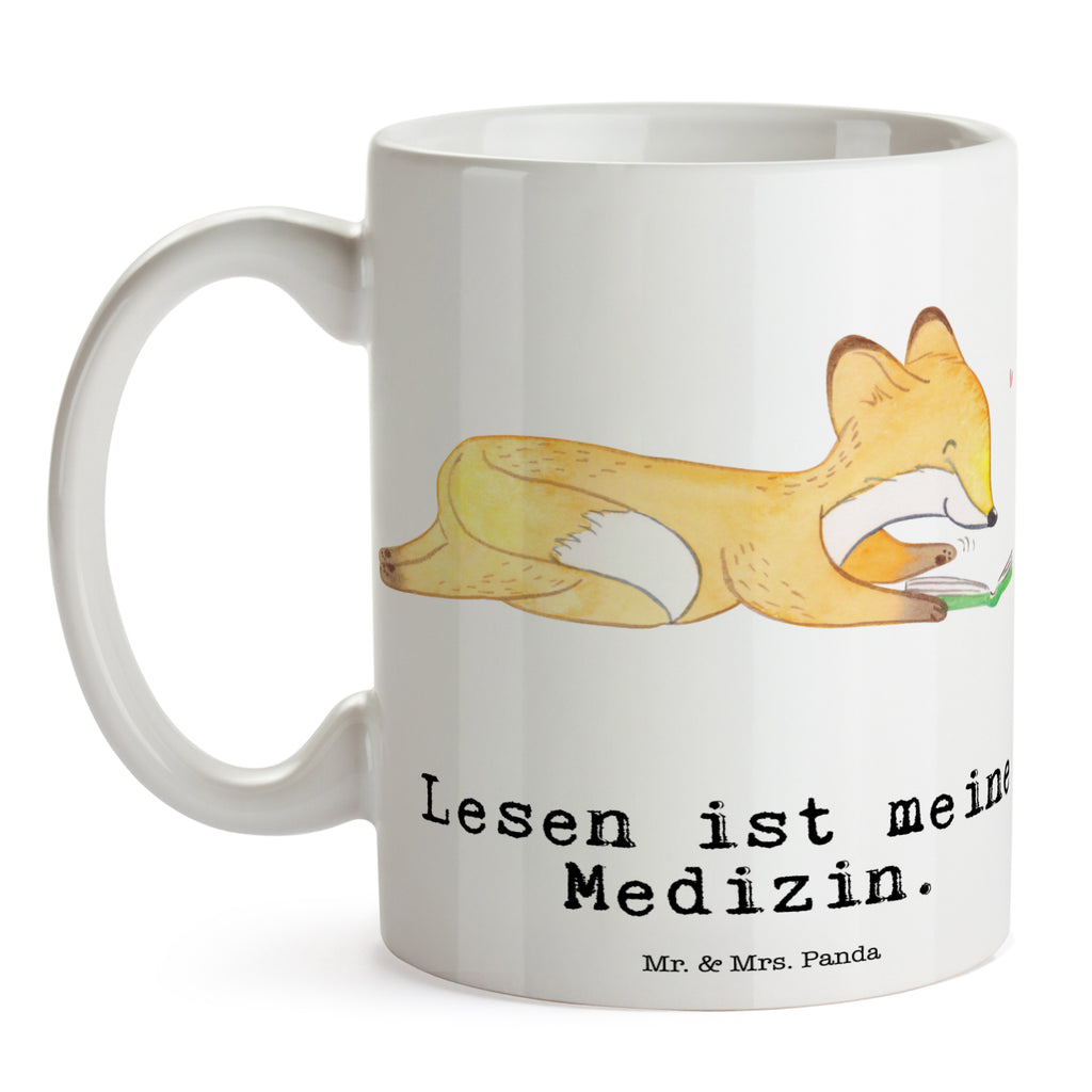 Tasse Fuchs Lesen Medizin lesen, Bücher lesen, Bücherwurm Becher, Kaffeetasse, Kaffeebecher, Tee, Frühstück, Büro  Geschenk, Sport, Sportart, Hobby, Schenken, Danke, Dankeschön, Auszeichnung, Gewinn, Sportler