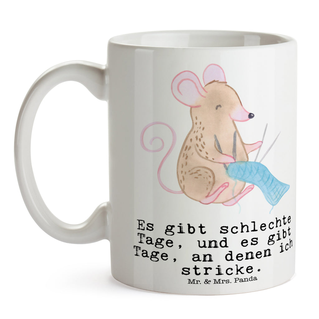 Tasse Maus Stricken Tage Stricken, DIY Becher, Kaffeetasse, Kaffeebecher, Tee, Frühstück, Büro  Geschenk, Sport, Sportart, Hobby, Schenken, Danke, Dankeschön, Auszeichnung, Gewinn, Sportler