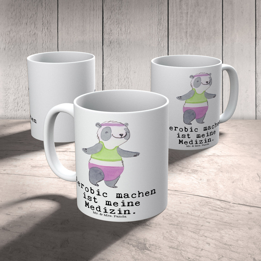Tasse Panda Aerobic Medizin Aerobic, Aerobic Fitness, Fitnessstudio Becher, Kaffeetasse, Kaffeebecher, Tee, Frühstück, Büro  Geschenk, Sport, Sportart, Hobby, Schenken, Danke, Dankeschön, Auszeichnung, Gewinn, Sportler