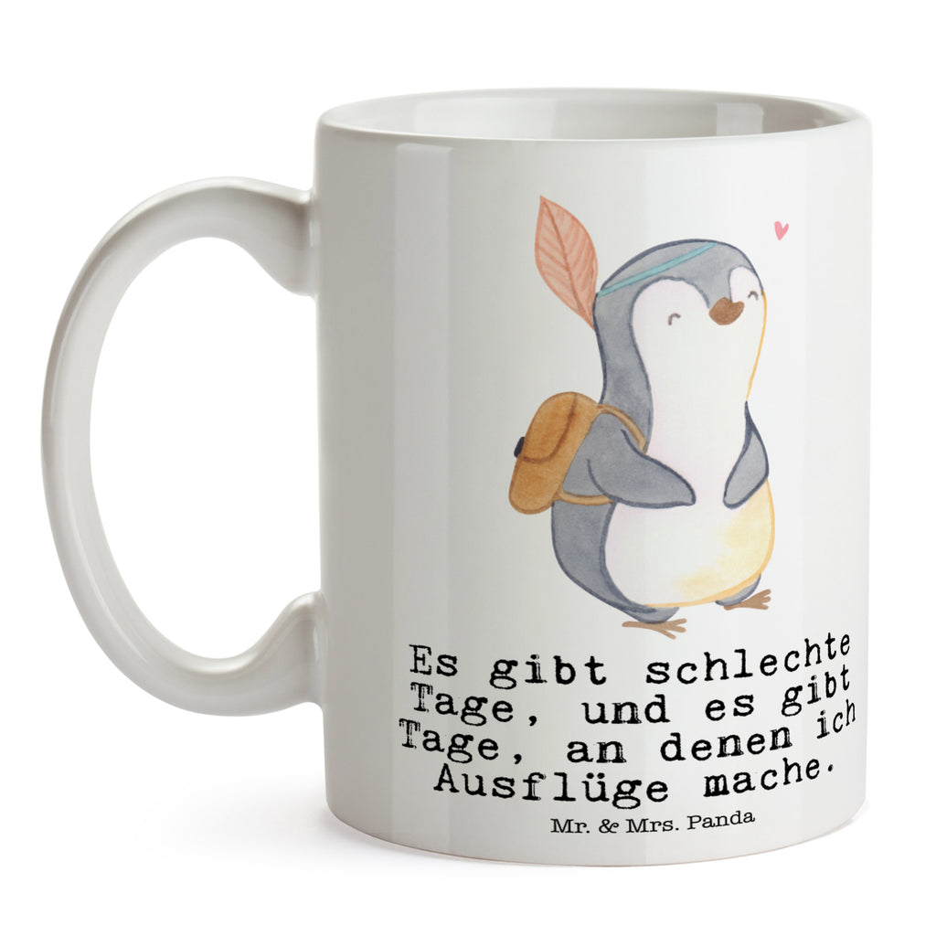 Tasse Pinguin Ausflug Tage Ausflüge machen, reisen, Ausflug, Ausflugsziele Becher, Kaffeetasse, Kaffeebecher, Tee, Frühstück, Büro  Geschenk, Sport, Sportart, Hobby, Schenken, Danke, Dankeschön, Auszeichnung, Gewinn, Sportler