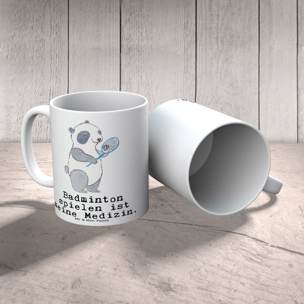Tasse Panda Badminton  Medizin Badminton, Badminton spielen Becher, Kaffeetasse, Kaffeebecher, Tee, Frühstück, Büro  Geschenk, Sport, Sportart, Hobby, Schenken, Danke, Dankeschön, Auszeichnung, Gewinn, Sportler
