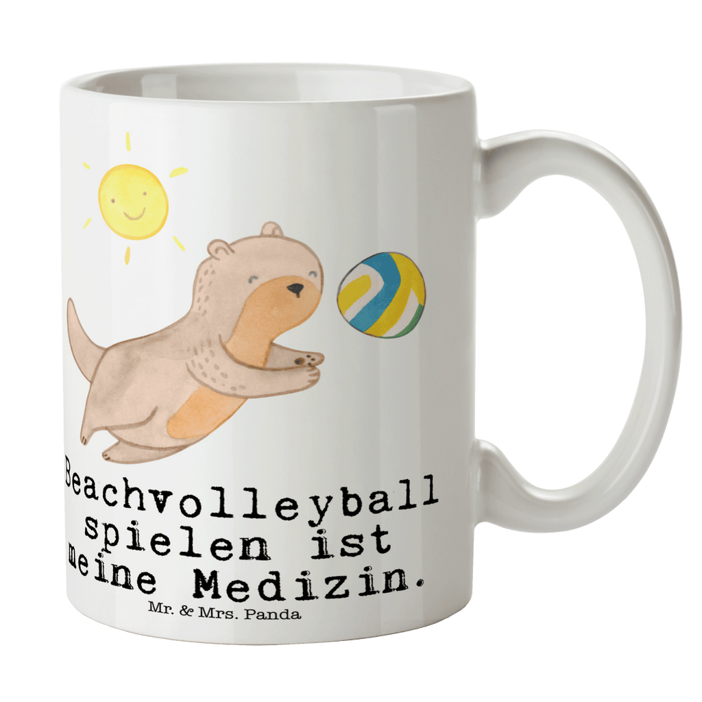 Tasse Otter Beachvolleyball Medizin Beachvolleyball, Volleyball, Ballsport, Volleyballturnier, Strandvolleyball, Sandvolleyball, Strandballspielen, Outdoor-Volleyball, Strand-Ballsport Becher, Kaffeetasse, Kaffeebecher, Tee, Frühstück, Büro  Geschenk, Sport, Sportart, Hobby, Schenken, Danke, Dankeschön, Auszeichnung, Gewinn, Sportler