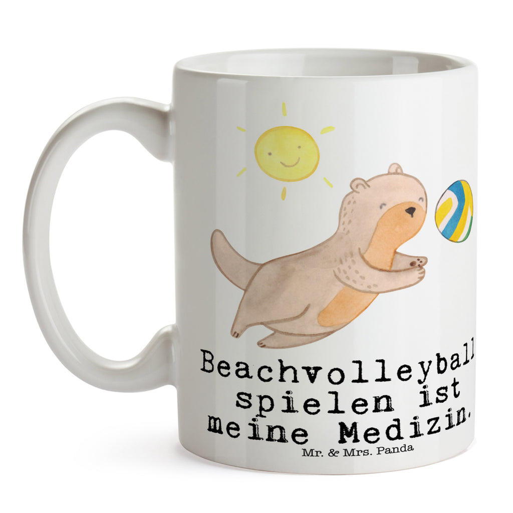 Tasse Otter Beachvolleyball Medizin Beachvolleyball, Volleyball, Ballsport, Volleyballturnier, Strandvolleyball, Sandvolleyball, Strandballspielen, Outdoor-Volleyball, Strand-Ballsport Becher, Kaffeetasse, Kaffeebecher, Tee, Frühstück, Büro  Geschenk, Sport, Sportart, Hobby, Schenken, Danke, Dankeschön, Auszeichnung, Gewinn, Sportler