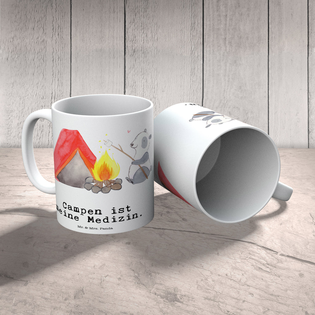 Tasse Panda Campen Medizin Campen, Camping, campen gehen, Zelten, Campingplatz Becher, Kaffeetasse, Kaffeebecher, Tee, Frühstück, Büro  Geschenk, Sport, Sportart, Hobby, Schenken, Danke, Dankeschön, Auszeichnung, Gewinn, Sportler