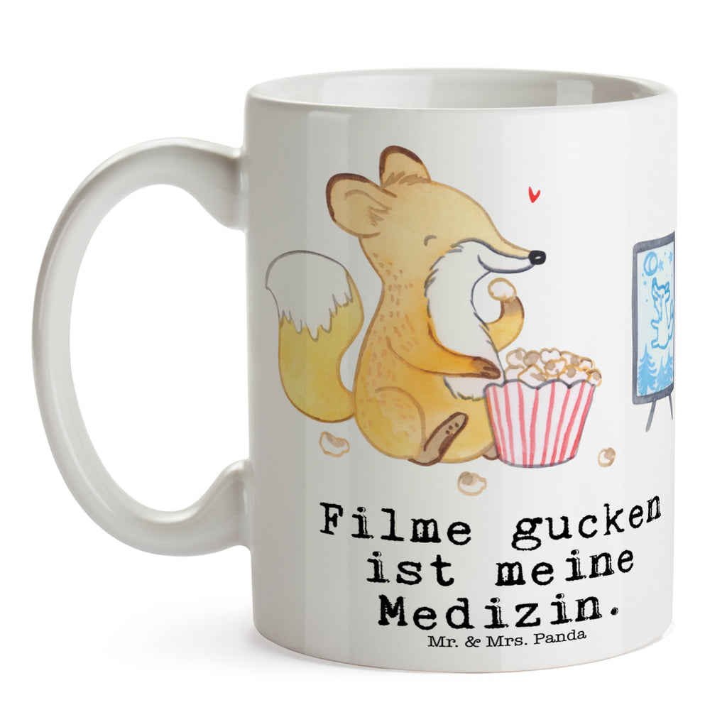 Tasse Fuchs Filme gucken Medizin Filmabend, Filme gucken, TV, Fernsehen, Kino,  Becher, Kaffeetasse, Kaffeebecher, Tee, Frühstück, Büro  Geschenk, Sport, Sportart, Hobby, Schenken, Danke, Dankeschön, Auszeichnung, Gewinn, Sportler