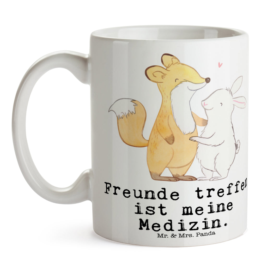Tasse Fuchs Hase Freunde treffen Medizin Freunde treffen Becher, Kaffeetasse, Kaffeebecher, Tee, Frühstück, Büro  Geschenk, Sport, Sportart, Hobby, Schenken, Danke, Dankeschön, Auszeichnung, Gewinn, Sportler