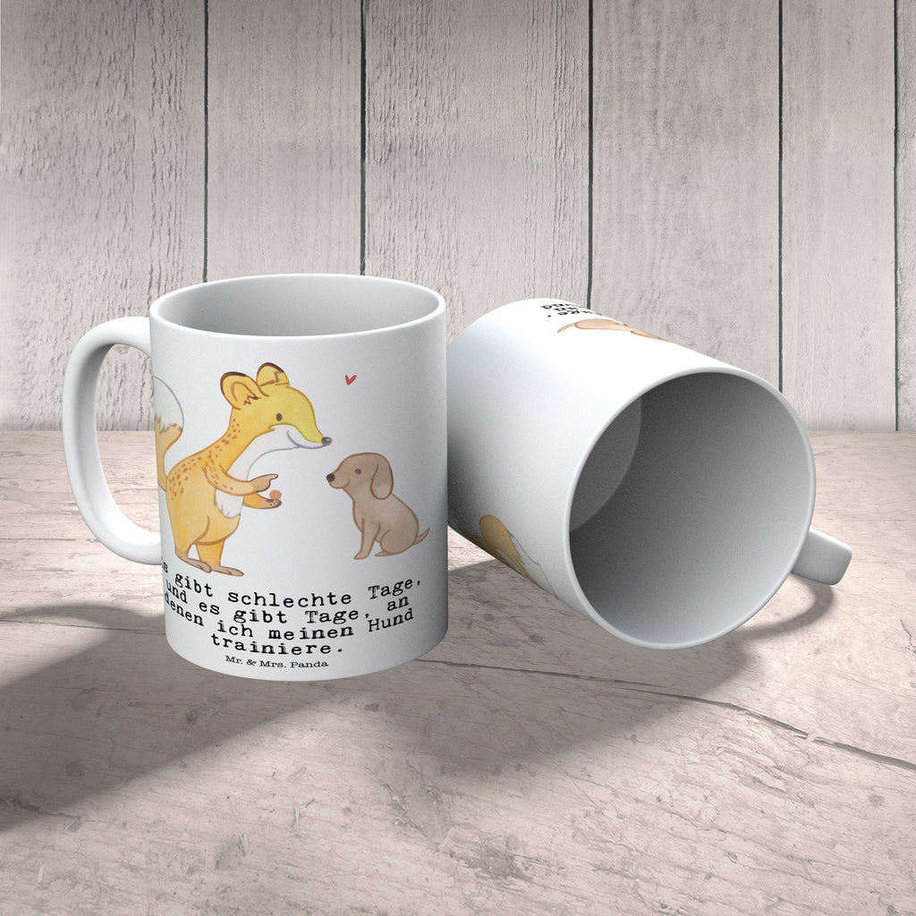 Tasse Fuchs Hundetraining Tage Hundetraining, Hundeerziehung, Hundeschule, Welpenschule, Hundeprüfung Becher, Kaffeetasse, Kaffeebecher, Tee, Frühstück, Büro  Geschenk, Sport, Sportart, Hobby, Schenken, Danke, Dankeschön, Auszeichnung, Gewinn, Sportler