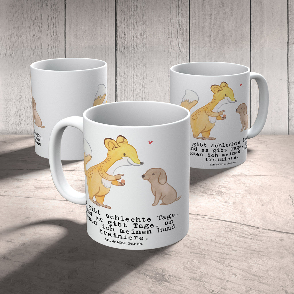 Tasse Fuchs Hundetraining Tage Hundetraining, Hundeerziehung, Hundeschule, Welpenschule, Hundeprüfung Becher, Kaffeetasse, Kaffeebecher, Tee, Frühstück, Büro  Geschenk, Sport, Sportart, Hobby, Schenken, Danke, Dankeschön, Auszeichnung, Gewinn, Sportler