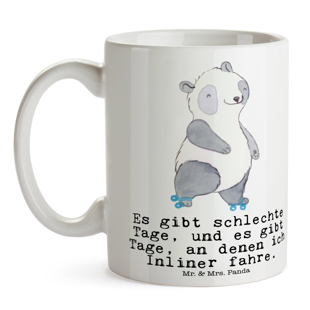Tasse Panda Inliner fahren Tage Inliner fahren, Rollschuh fahren, Rollerblades, inlinern Becher, Kaffeetasse, Kaffeebecher, Tee, Frühstück, Büro  Geschenk, Sport, Sportart, Hobby, Schenken, Danke, Dankeschön, Auszeichnung, Gewinn, Sportler