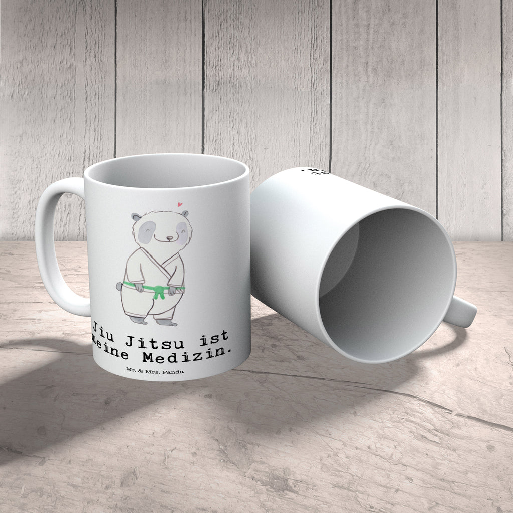 Tasse Panda Jiu Jitsu Medizin Jiu Jitsu, japanische Kampfkunst, Selbstverteidigung Becher, Kaffeetasse, Kaffeebecher, Tee, Frühstück, Büro  Geschenk, Sport, Sportart, Hobby, Schenken, Danke, Dankeschön, Auszeichnung, Gewinn, Sportler