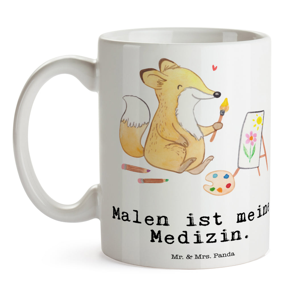 Tasse Fuchs  Malen Medizin Malen, Zeichnen, Hobbyzeichner, Künstler, Künstlerin Becher, Kaffeetasse, Kaffeebecher, Tee, Frühstück, Büro  Geschenk, Sport, Sportart, Hobby, Schenken, Danke, Dankeschön, Auszeichnung, Gewinn, Sportler