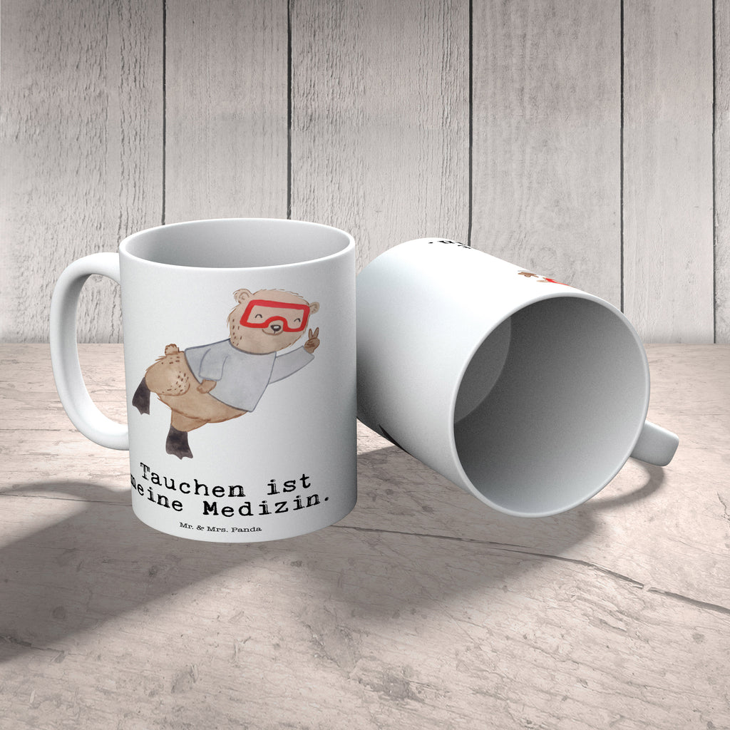Tasse Bär Tauchen Medizin Tauchen, schnorcheln, Tauchgang, Tauchschule, Diving, Dive, Unterwasserabenteuer, Tauchsport, Tiefseetauchen, Tauchausflug, Tauchsafari Becher, Kaffeetasse, Kaffeebecher, Tee, Frühstück, Büro  Geschenk, Sport, Sportart, Hobby, Schenken, Danke, Dankeschön, Auszeichnung, Gewinn, Sportler