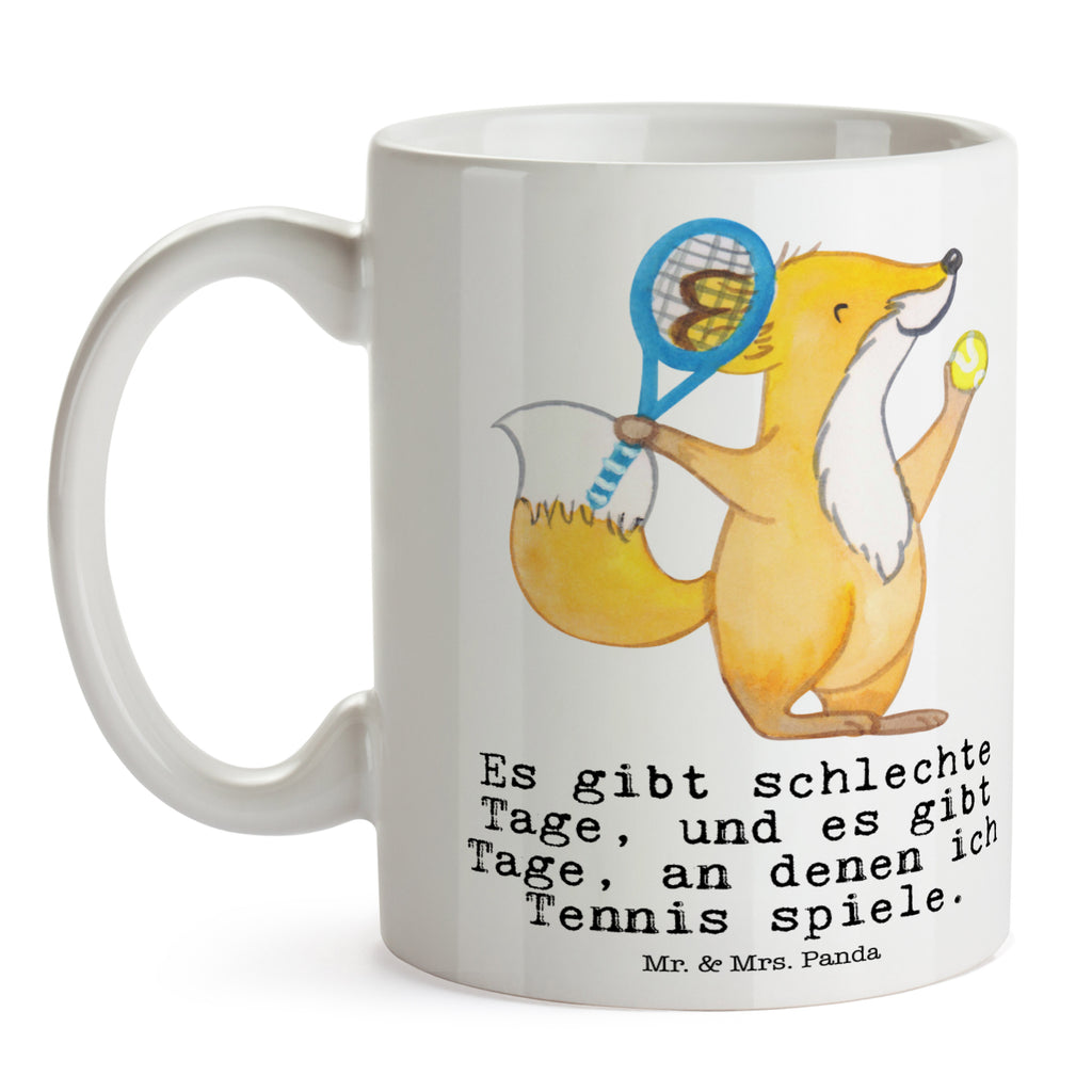 Tasse Fuchs Tennis spielen Tage Tennis spielen, Tennisclub, Tennisverein, Tennis Turnier, Ballsportart Becher, Kaffeetasse, Kaffeebecher, Tee, Frühstück, Büro  Geschenk, Sport, Sportart, Hobby, Schenken, Danke, Dankeschön, Auszeichnung, Gewinn, Sportler