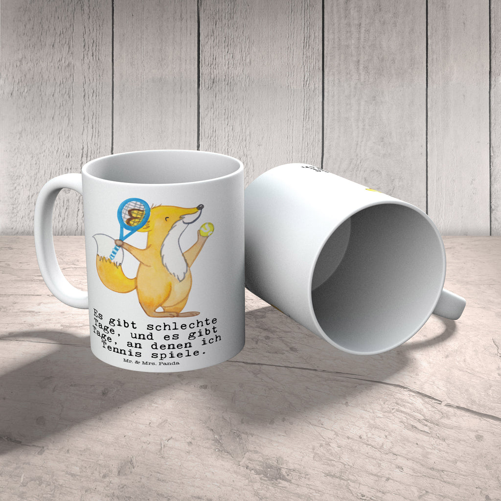 Tasse Fuchs Tennis spielen Tage Tennis spielen, Tennisclub, Tennisverein, Tennis Turnier, Ballsportart Becher, Kaffeetasse, Kaffeebecher, Tee, Frühstück, Büro  Geschenk, Sport, Sportart, Hobby, Schenken, Danke, Dankeschön, Auszeichnung, Gewinn, Sportler