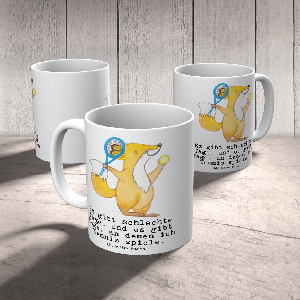 Tasse Fuchs Tennis spielen Tage Tennis spielen, Tennisclub, Tennisverein, Tennis Turnier, Ballsportart Becher, Kaffeetasse, Kaffeebecher, Tee, Frühstück, Büro  Geschenk, Sport, Sportart, Hobby, Schenken, Danke, Dankeschön, Auszeichnung, Gewinn, Sportler