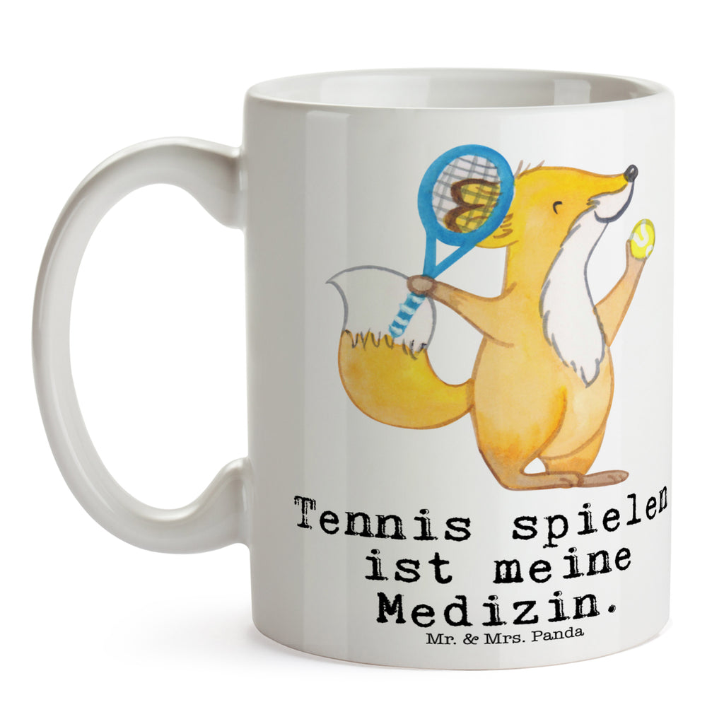 Tasse Fuchs Tennis spielen Medizin Tennis spielen, Tennisclub, Tennisverein, Tennis Turnier, Ballsportart Becher, Kaffeetasse, Kaffeebecher, Tee, Frühstück, Büro  Geschenk, Sport, Sportart, Hobby, Schenken, Danke, Dankeschön, Auszeichnung, Gewinn, Sportler